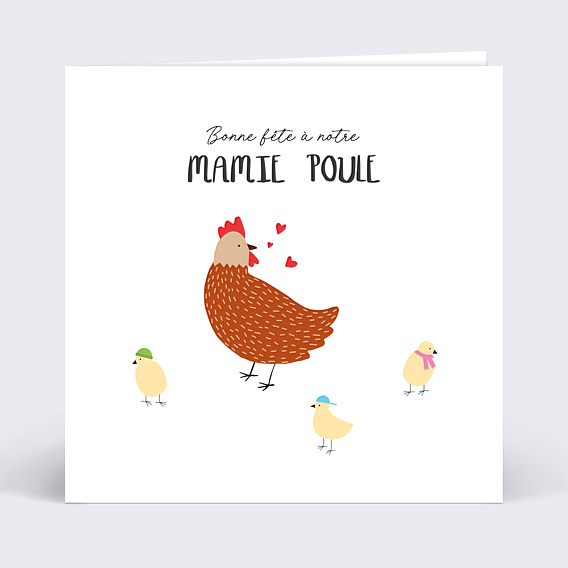 Fête des Grands-Mères Mamie Poule