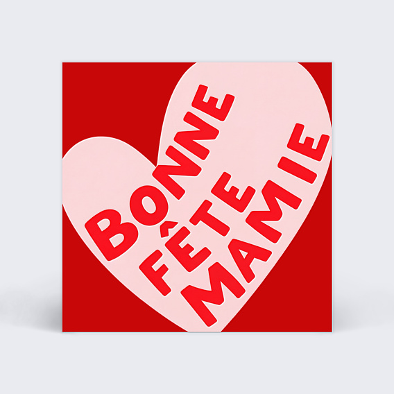Fête des Grands-Mères Typo coeur
