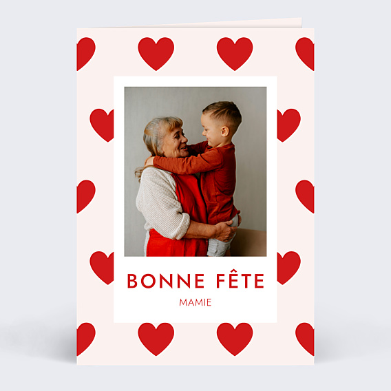 Carte fête des grands-mères 1001 Coeurs