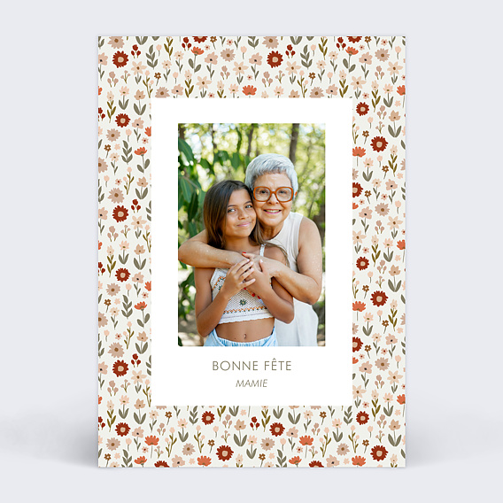 Carte fête des grands-mères Petites Fleurs