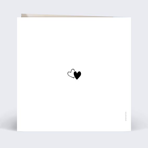 Carte fête des grands-mères Pêle-Mêle Coeur Verso