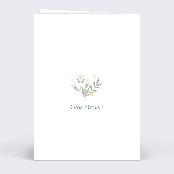 Carte fête des grands-mères Fleurs Festives Verso