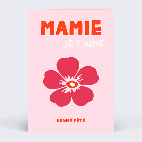 Carte fête des grands-mères Fleur iconique
