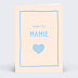 Carte fête des grands-mères Coeur Simple Mamie