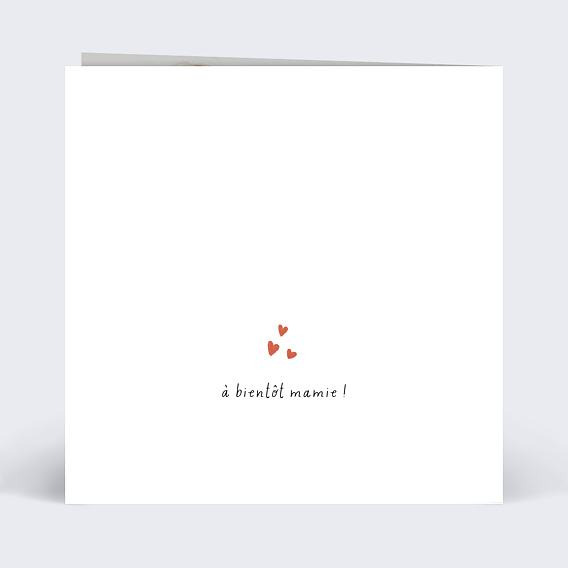 Carte fête des grands-mères Chouette Mamie Verso