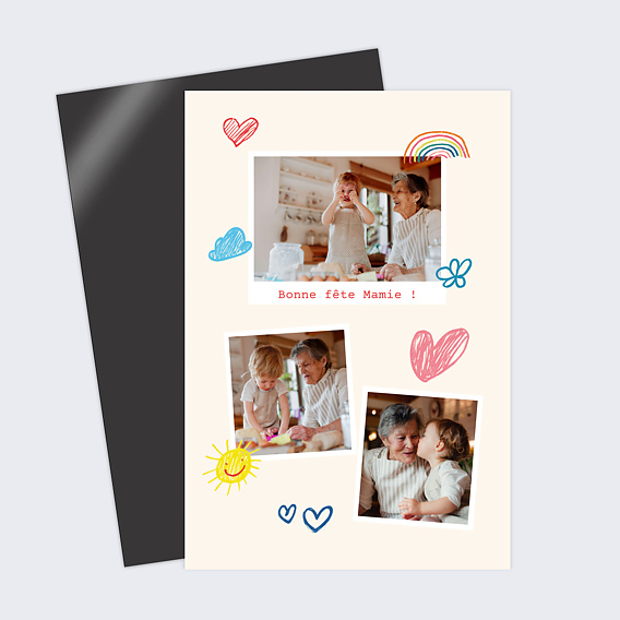 Carte fête des grands-mères Coloriage pour mamie