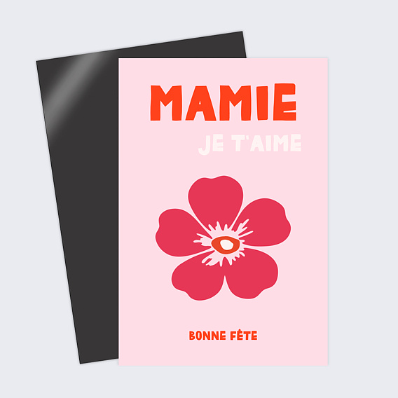 Carte fête des grands-mères Fleur iconique
