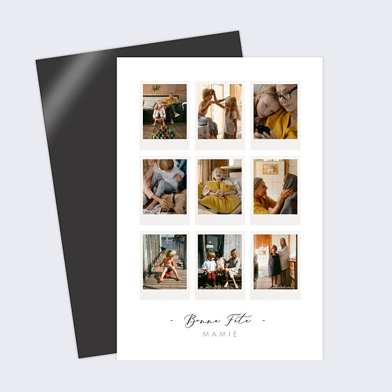 Carte fête des grands-mères Pêle-Mêle Polaroid