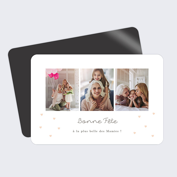 Carte fête des grands-mères Pois Ocres