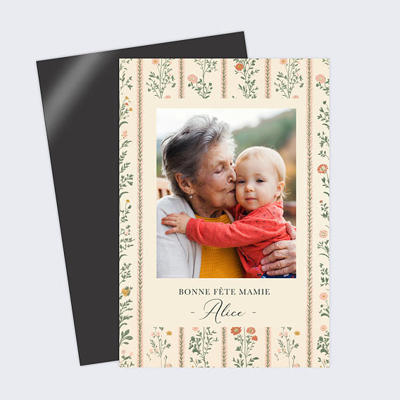 Carte fête des grands-mères Tapisserie d'antan