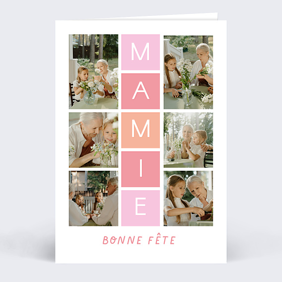 Carte fête des grands-mères Marelle