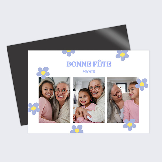 Carte fête des grands-mères Flowers party