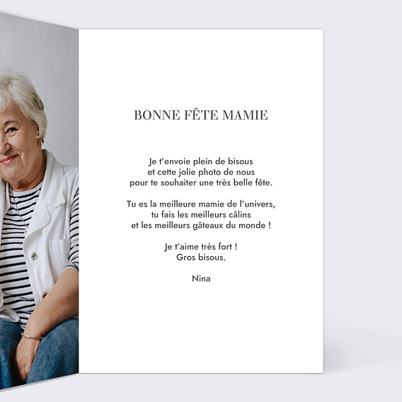Fête des Grands-Mères Portrait en illustration minimaliste
