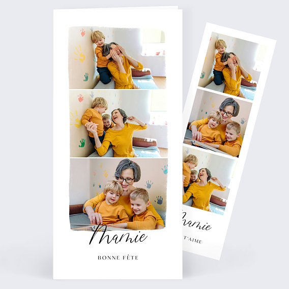 Carte fête des grands-mères Tryptique Recto