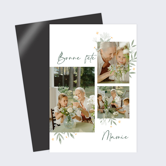 Carte fête des grands-mères Fleurs Festives