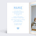 Carte fête des grands-mères Coeur Simple Mamie Intérieur Gauche