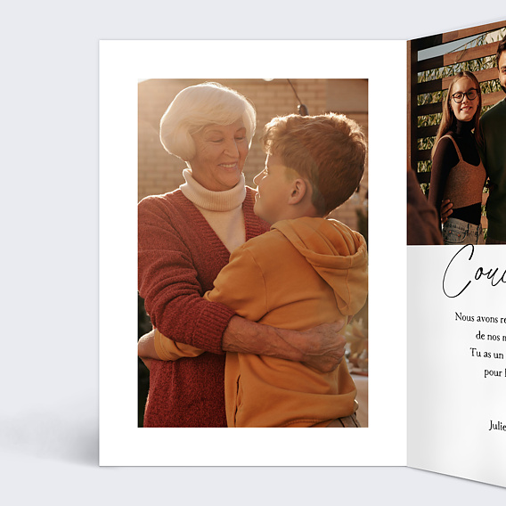 Carte fête des grands-mères Pêle-mêle Intérieur Gauche