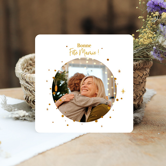 Carte fête des grands-mères Golden Dots Touch Après 1