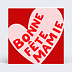 Carte fête des grands-mères Typo coeur