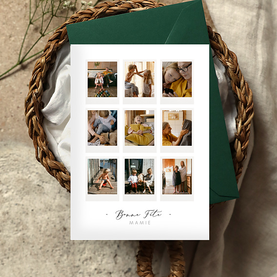 Carte fête des grands-mères Pêle-Mêle Polaroid Après 1