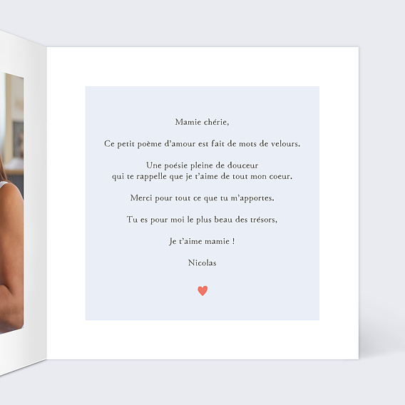 Carte fête des grands-mères Je t'aime plus que Intérieur Droit