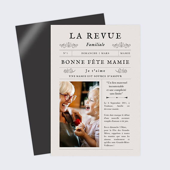 Carte fête des grands-mères La revue Familiale