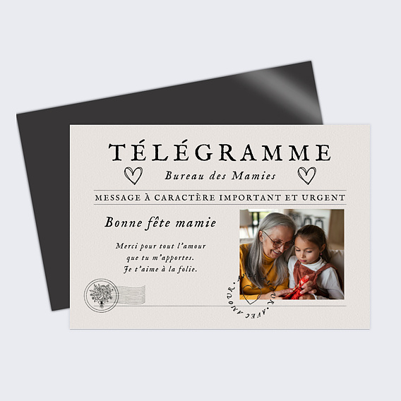 Carte fête des grands-mères Télégramme