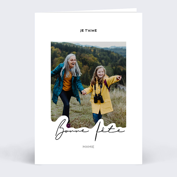 Carte fête des grands-mères Mots Doux Recto