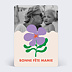 Carte fête des grands-mères Fleur