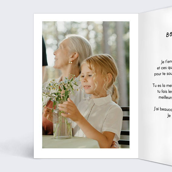 Carte fête des grands-mères Marelle Intérieur Gauche