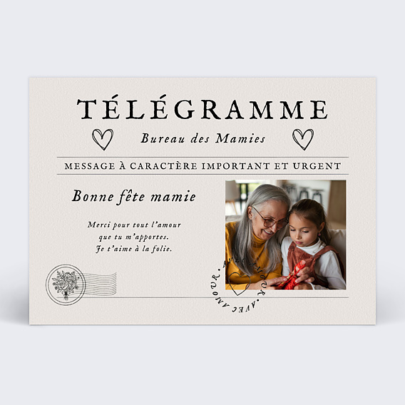 Fête des Grands-Mères Télégramme