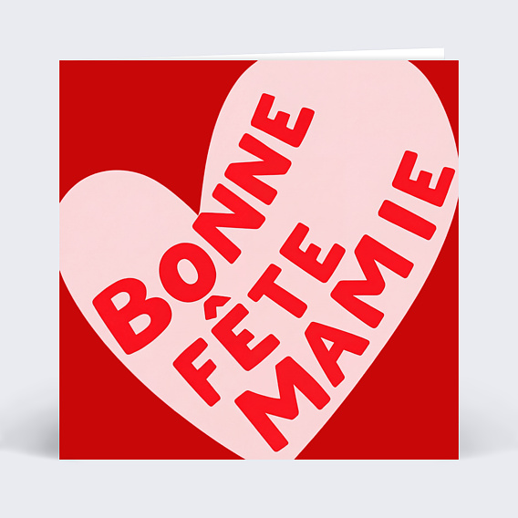 Fête des Grands-Mères Typo coeur