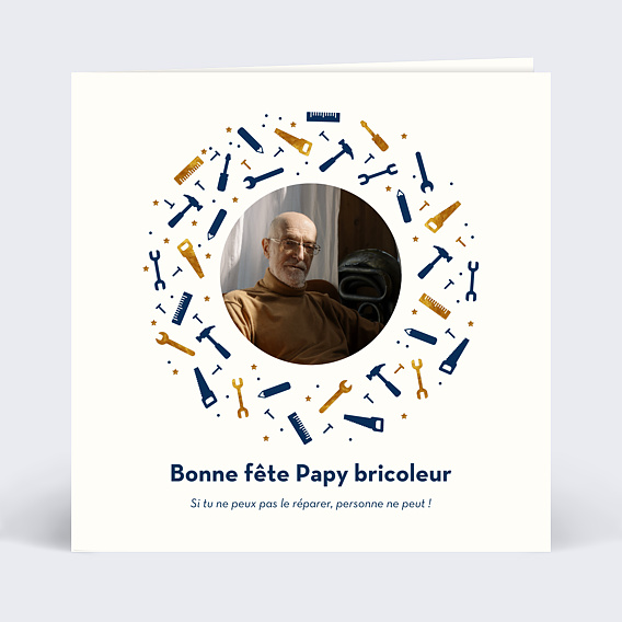 Carte Fête des Grands-Pères Bricoleur