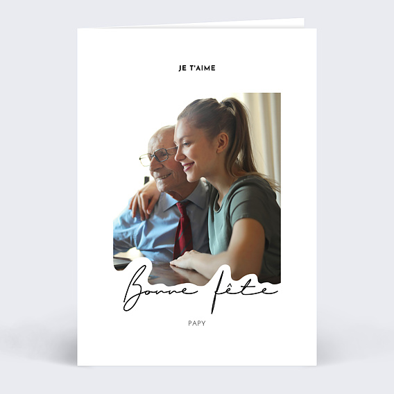 Carte Fête des Grands-Pères Calligraphie