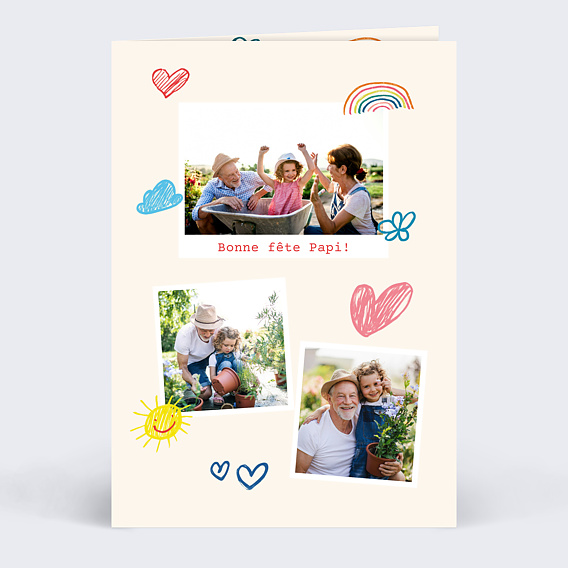 Fête des Grands Pères Coloriage pour papi