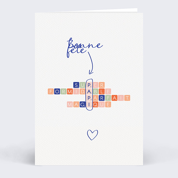 Carte Fête des Grands-Pères Jeu de mots