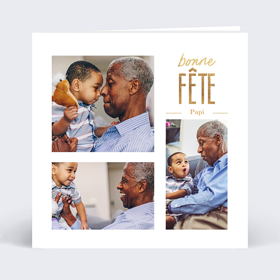 Carte Fête des Grands-Pères Jeu Typographique