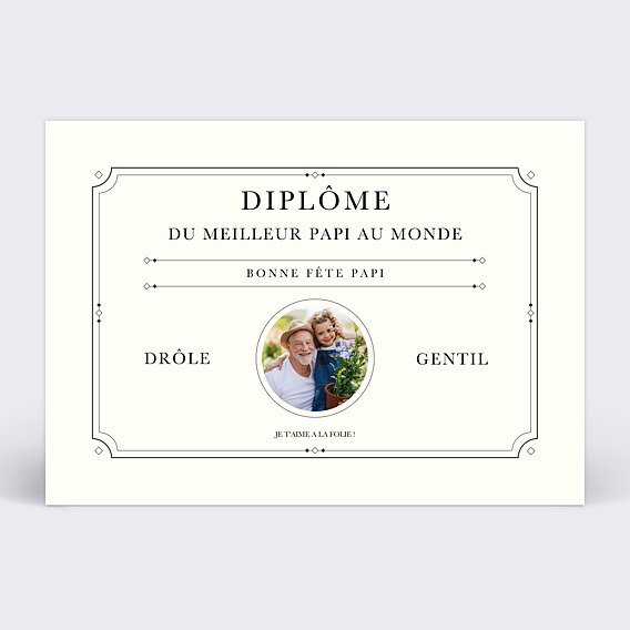 Fête des Grands Pères Le diplôme