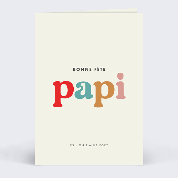 Carte Fête des Grands-Pères Multicolore