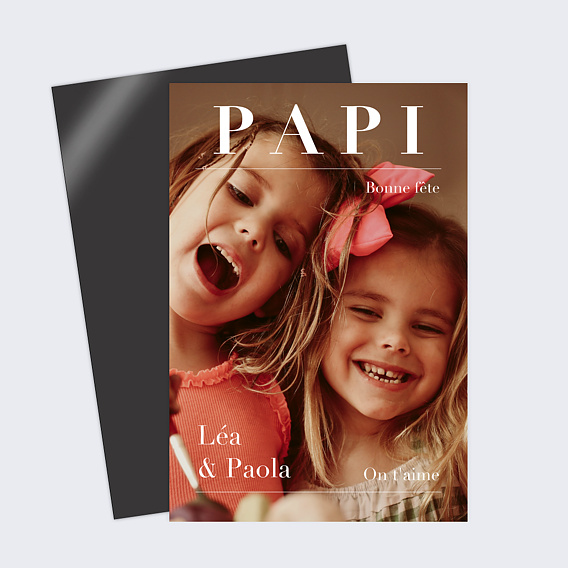 Carte fête des grands-pères Magazine