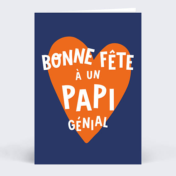 Carte fête des grands-pères Papi Génial