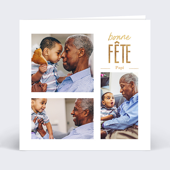 Carte fête des grands-pères Jeu Typographique