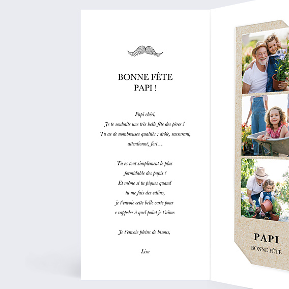Fête des Grands Pères Papi moustache