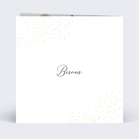 Carte Fête des Grands-Pères Feuille d'or Verso