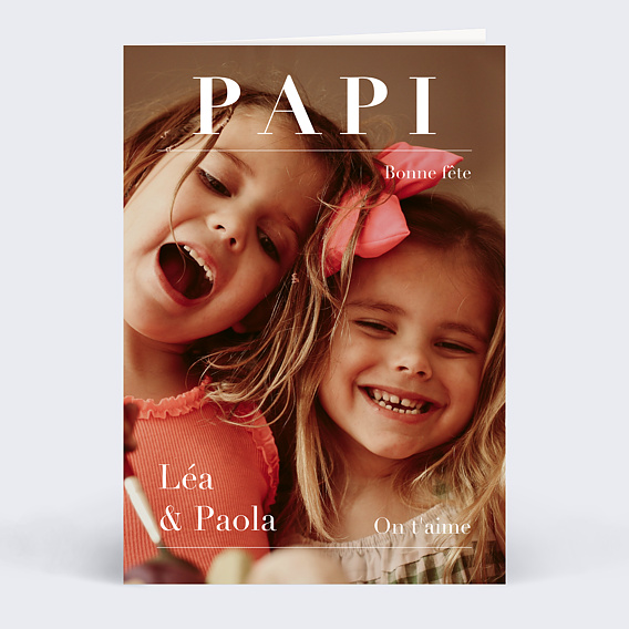 Carte fête des grands-pères Magazine