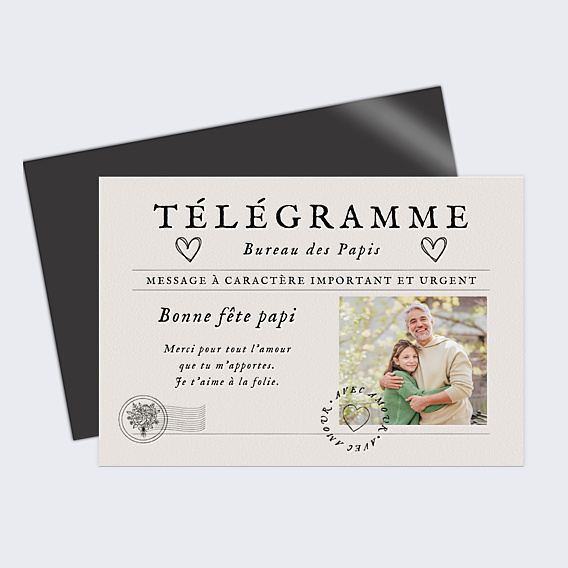 Fête des Grands Pères Télégramme