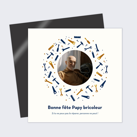 Carte fête des grands-pères Bricoleur