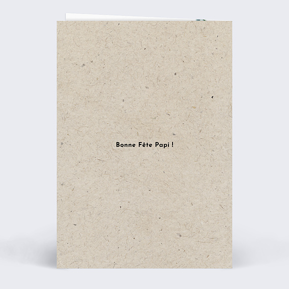 Carte fête des grands-pères Fond Krafté Verso