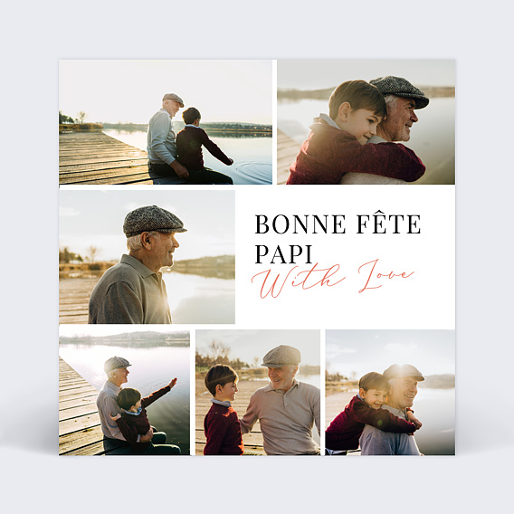 Carte Fête des Grands-Pères With Love