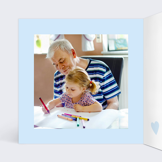 Carte fête des grands-pères Cœurs Envolés Intérieur Gauche